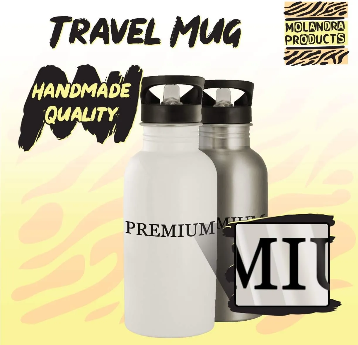 Not On My Flight - 20oz Stainless Steel Water Bottle, Silver