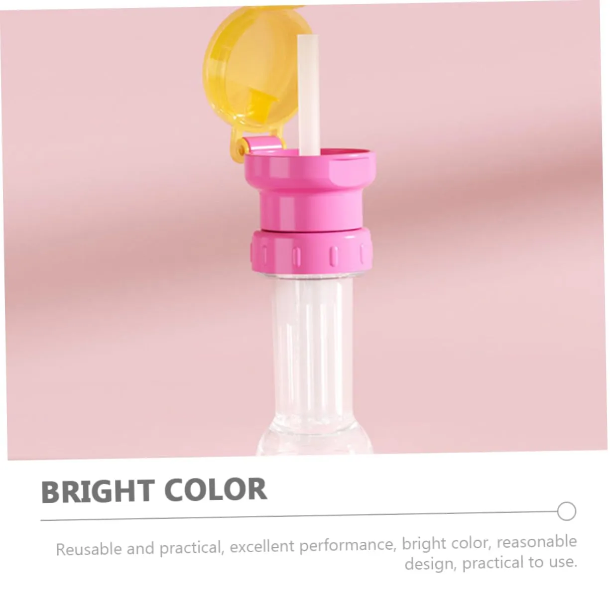 NUOBESTY 1set Water Bottle Caps with Straws Bottle Adapter for Easy Drinking Prevent Convenient 4pcs