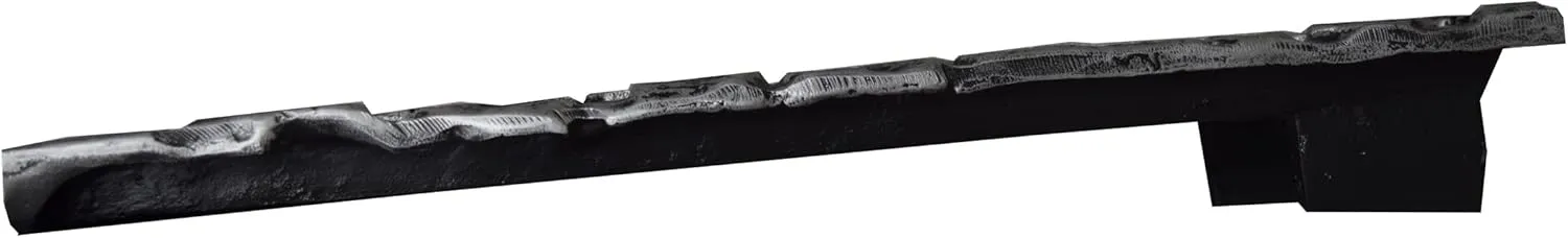 Oakland Living Silver Slate Stone Rock Cast Aluminum Metal Downspout Gutter 24 in. Heavy Splash Block