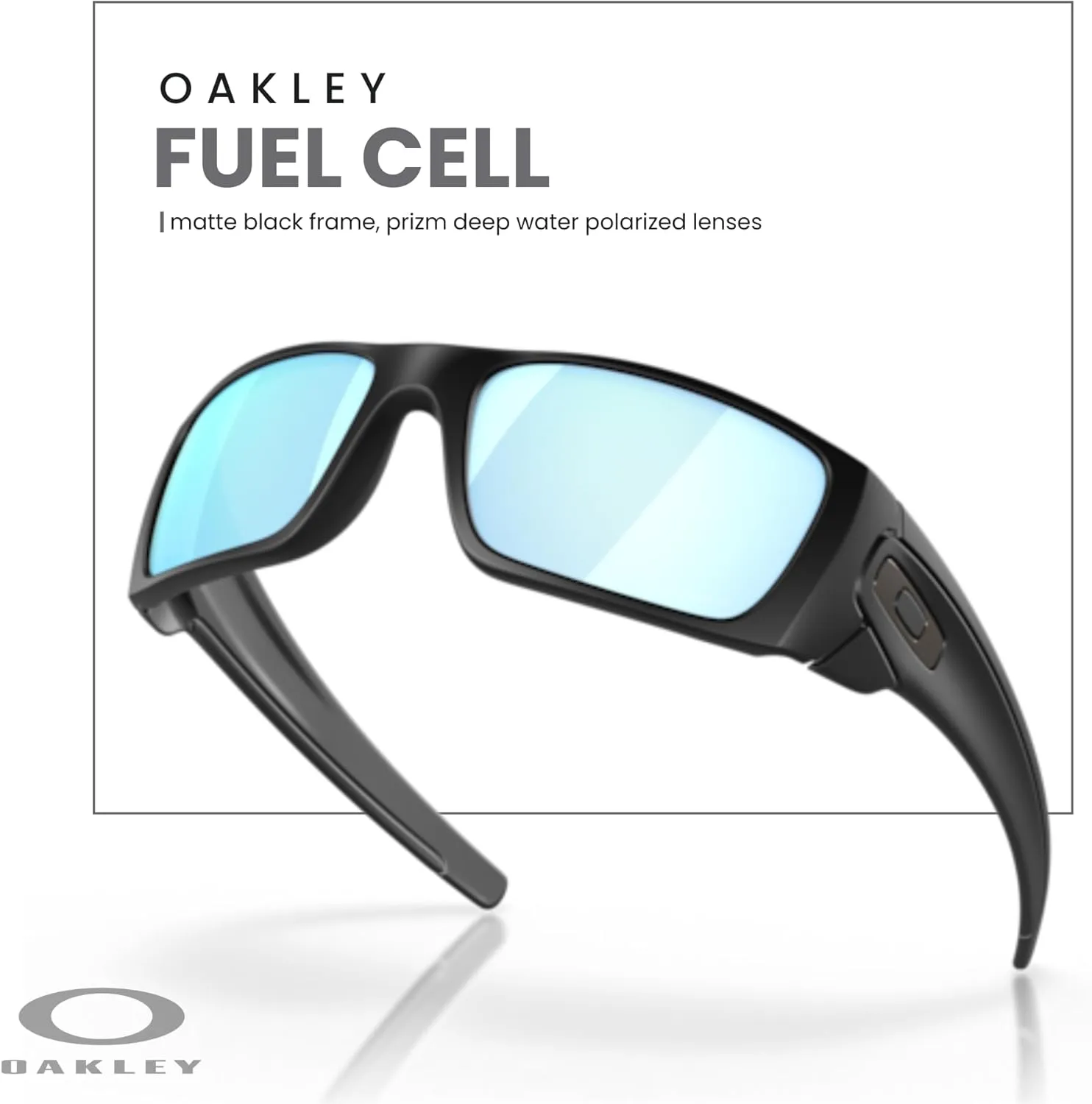 Oakley Fuel Cell OO9096 Rectangular Sunglasses For Men   BUNDLE Leash   BUNDLE with Designer iWear Eyewear Kit