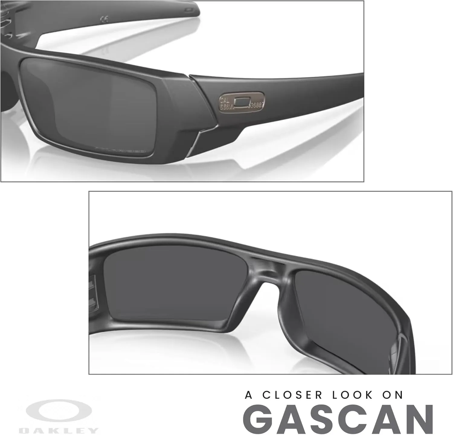 Oakley Gascan OO9014 Rectangular Sunglasses For Men   BUNDLE Leash   BUNDLE with Designer iWear Care Kit
