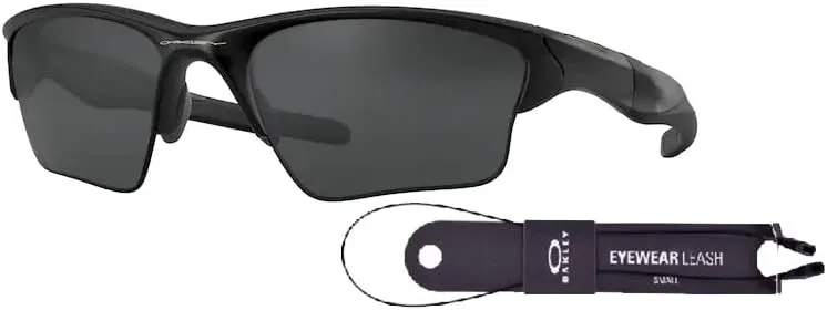 Oakley Half Jacket 2.0 XL OO9154 Rectangular Sunglasses For Men   BUNDLE Leash   Designer iWear Care Kit