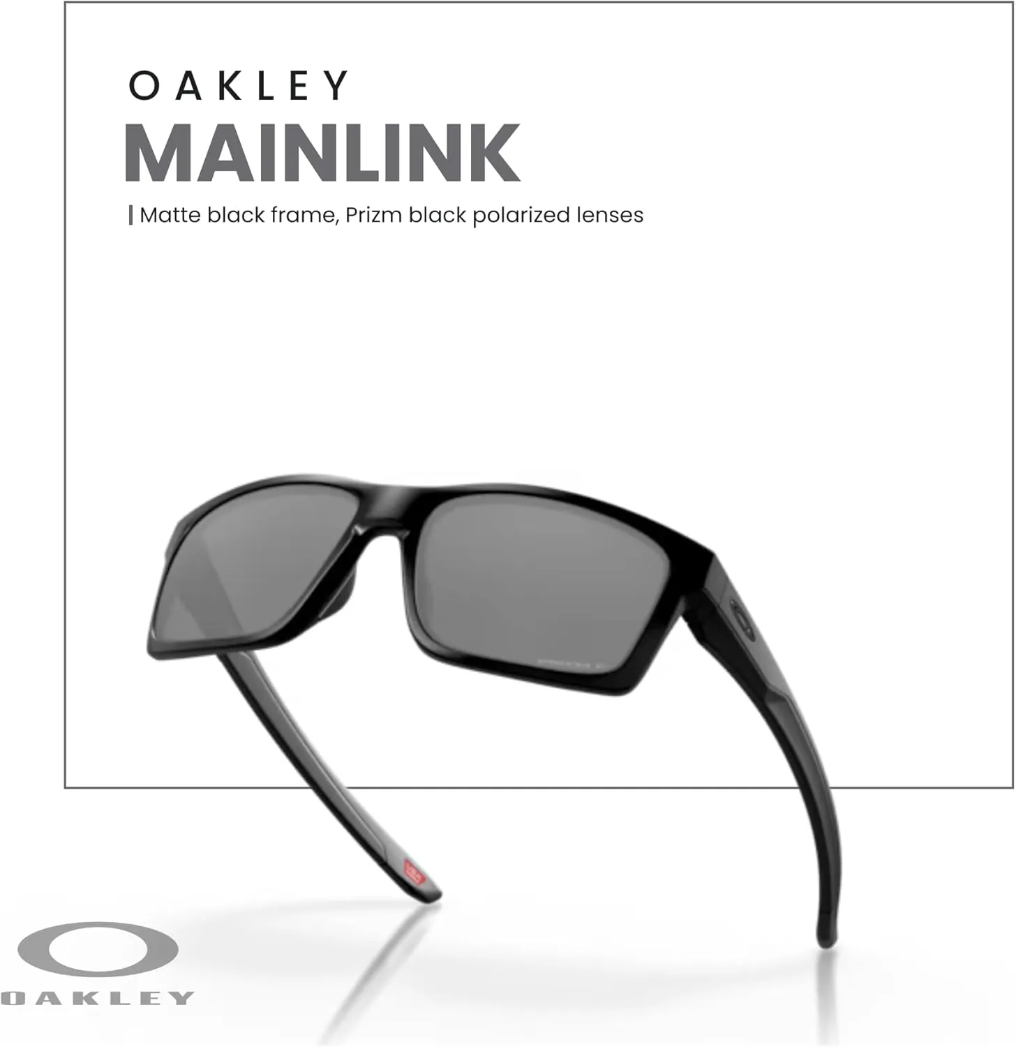 Oakley Mainlink OO9264 Rectangle Sunglasses for Men   BUNDLE Accessory Leash   Designer iWear Kit