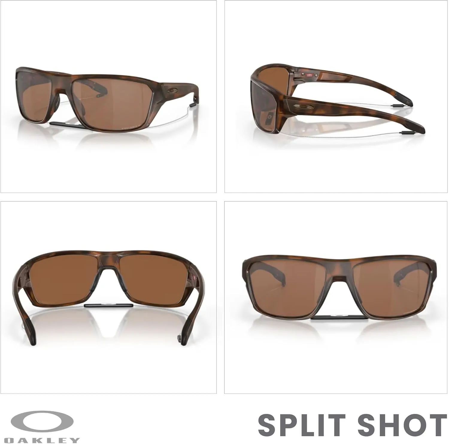 Oakley Split Shot OO9416 Rectangular Sunglasses for Men   BUNDLE Leash   BUNDLE with Designer iWear Eyewear Kit