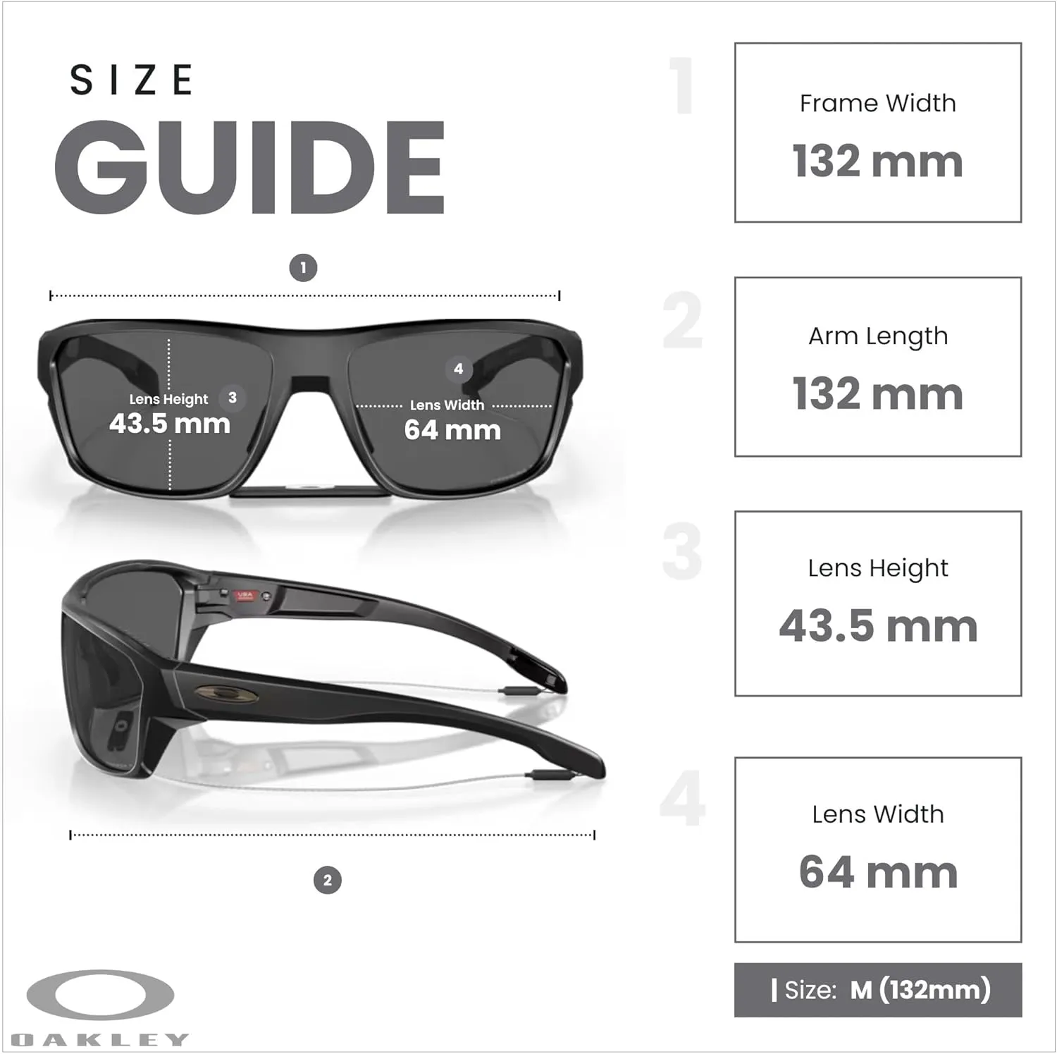 Oakley Split Shot OO9416 Rectangular Sunglasses for Men   BUNDLE Leash   BUNDLE with Designer iWear Eyewear Kit