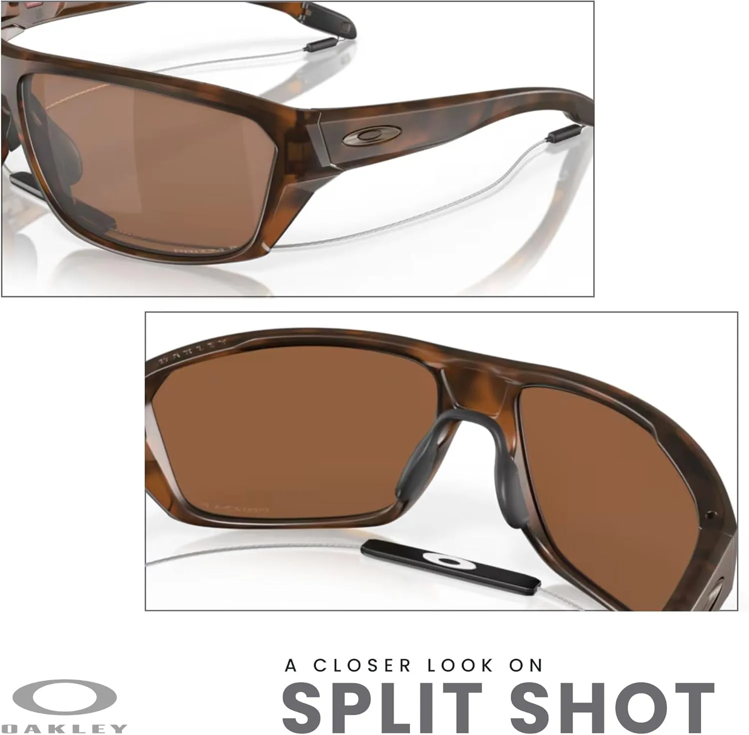 Oakley Split Shot OO9416 Rectangular Sunglasses for Men   BUNDLE Leash   BUNDLE with Designer iWear Eyewear Kit