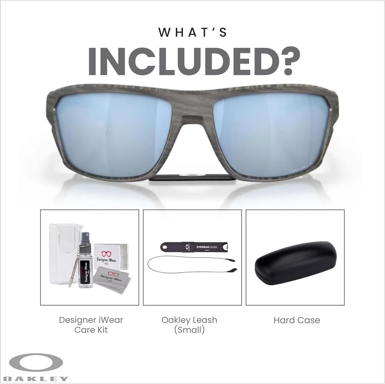 Oakley Split Shot OO9416 Rectangular Sunglasses for Men   BUNDLE Leash   BUNDLE with Designer iWear Eyewear Kit