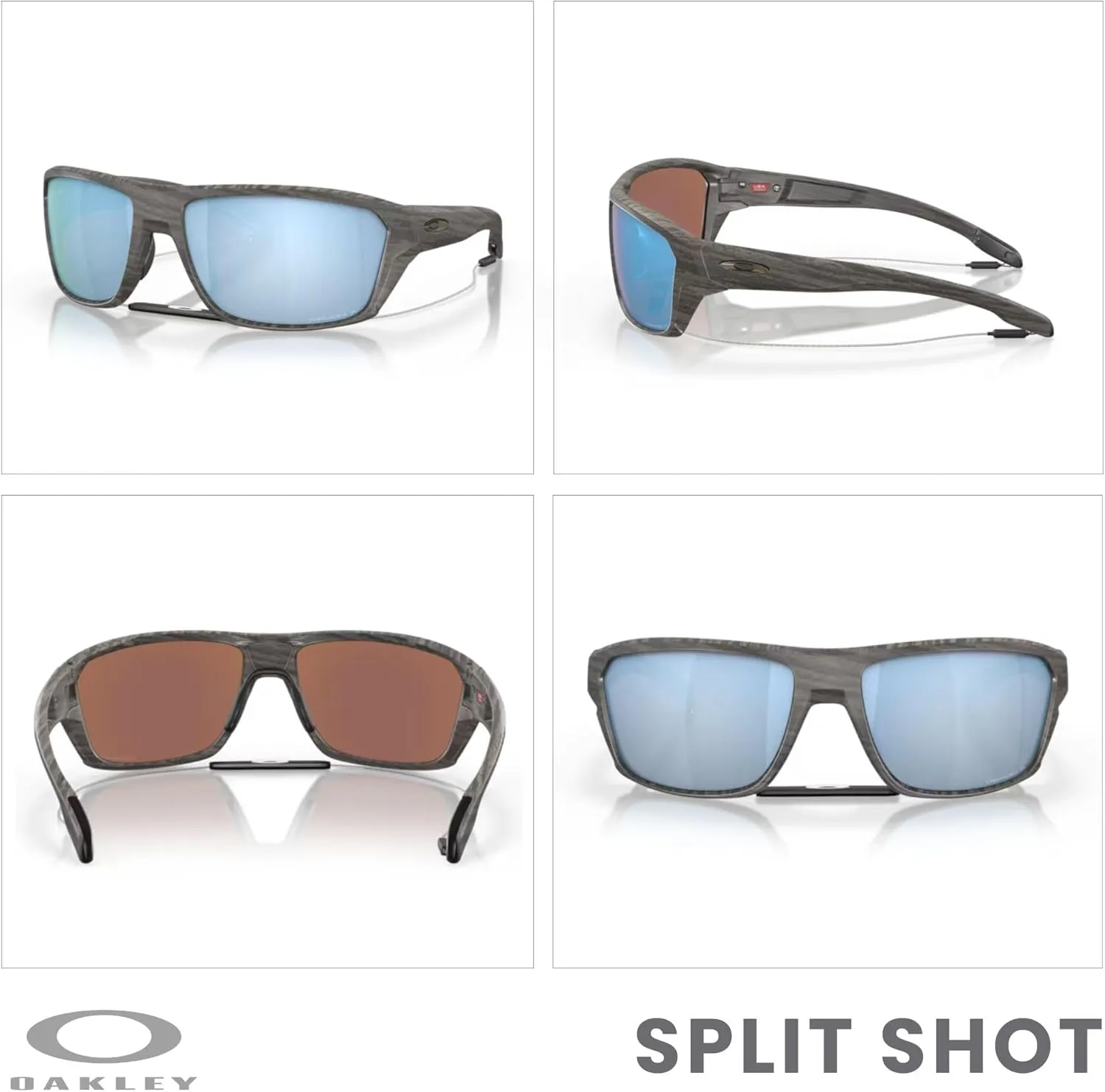 Oakley Split Shot OO9416 Rectangular Sunglasses for Men   BUNDLE Leash   BUNDLE with Designer iWear Eyewear Kit