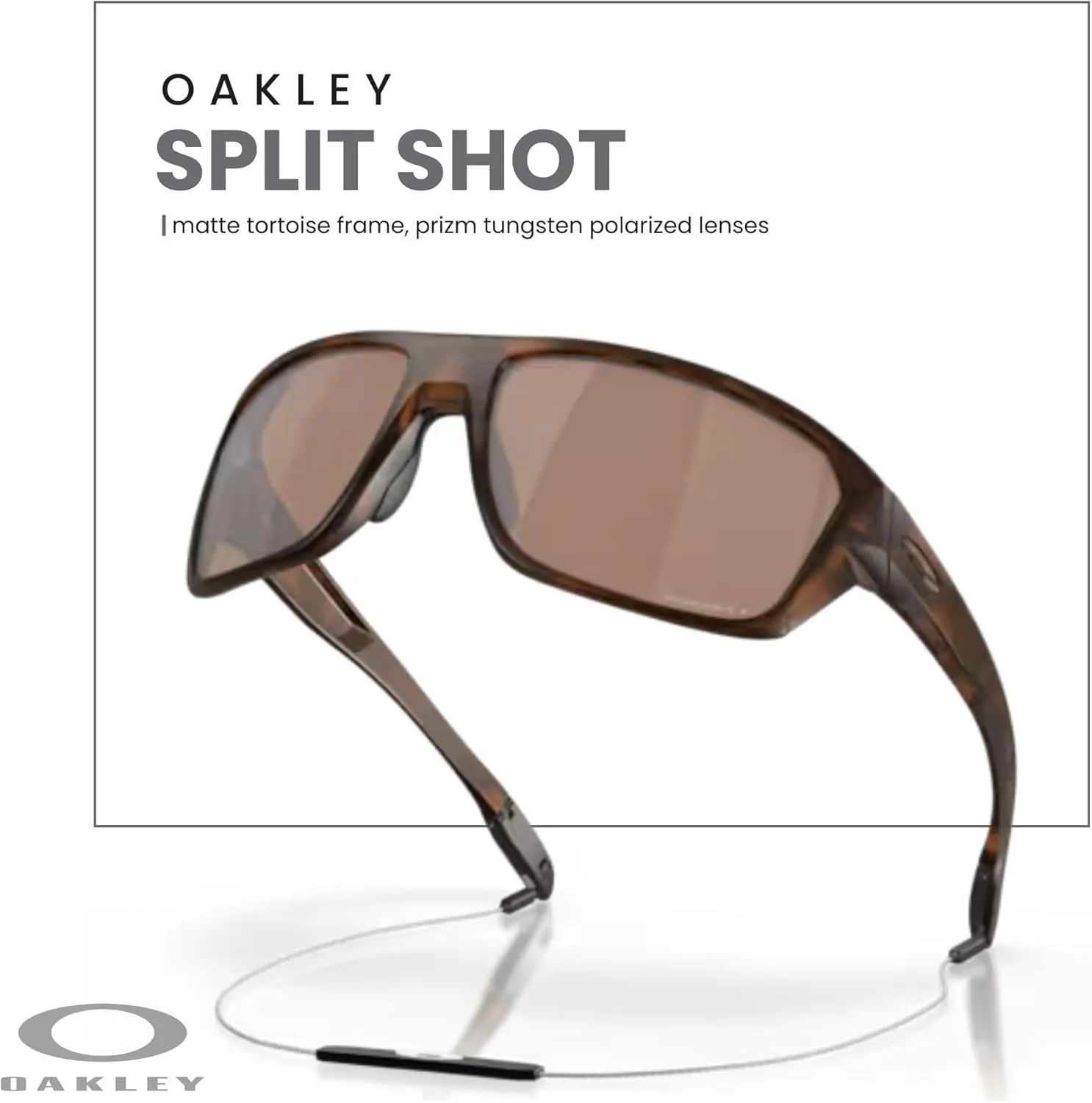 Oakley Split Shot OO9416 Rectangular Sunglasses for Men   BUNDLE Leash   BUNDLE with Designer iWear Eyewear Kit