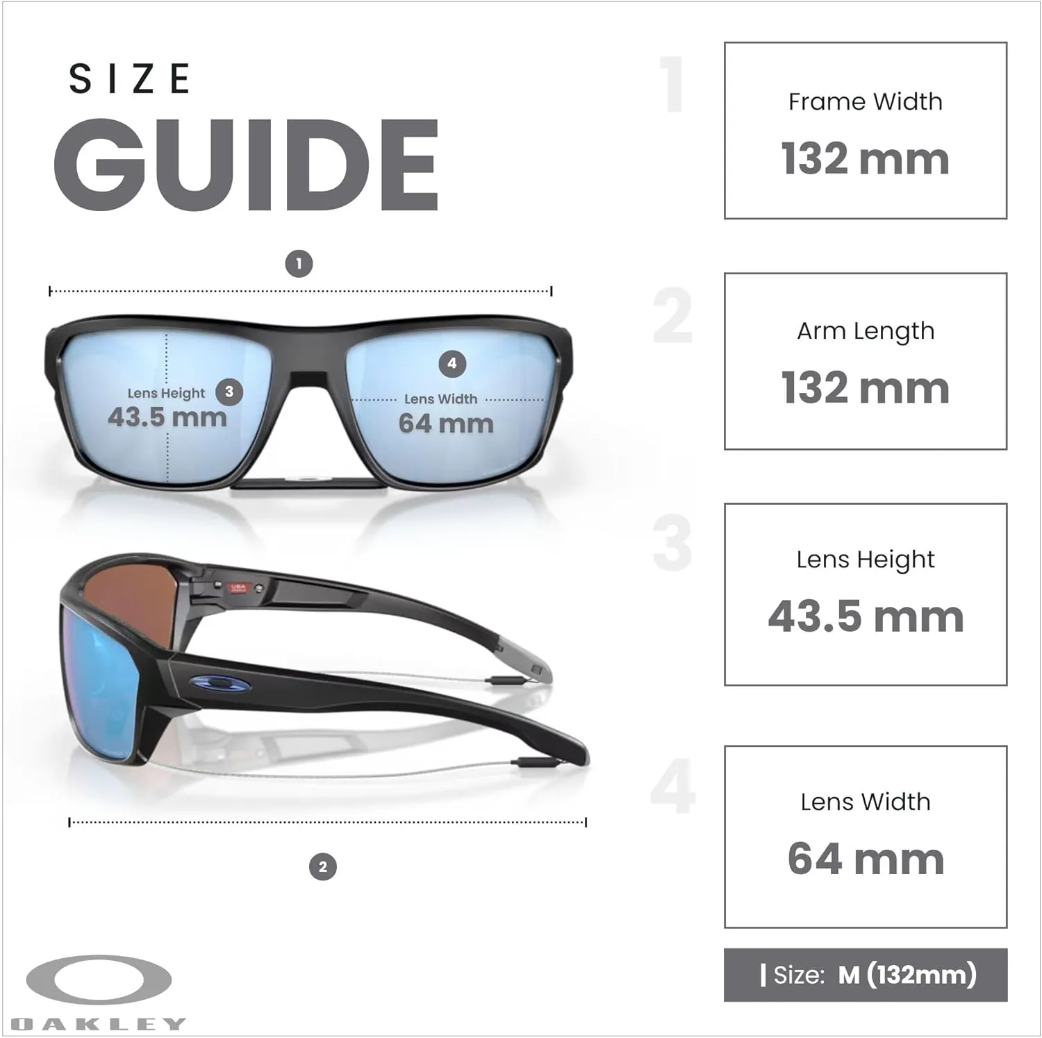 Oakley Split Shot OO9416 Rectangular Sunglasses for Men   BUNDLE Leash   BUNDLE with Designer iWear Eyewear Kit