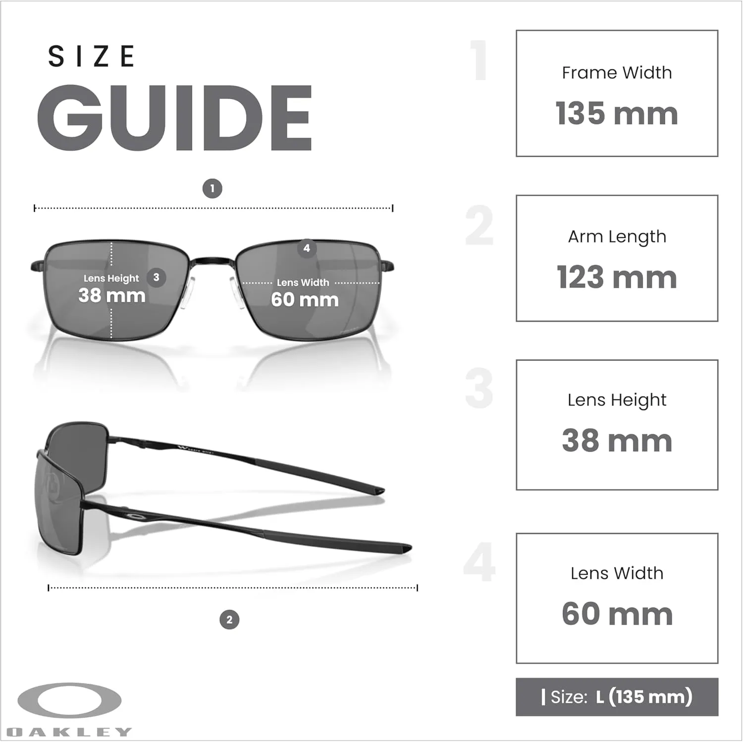 Oakley Square Wire OO4075 Rectangular Sunglasses For Men   BUNDLE Leash   Designer iWear Care Kit