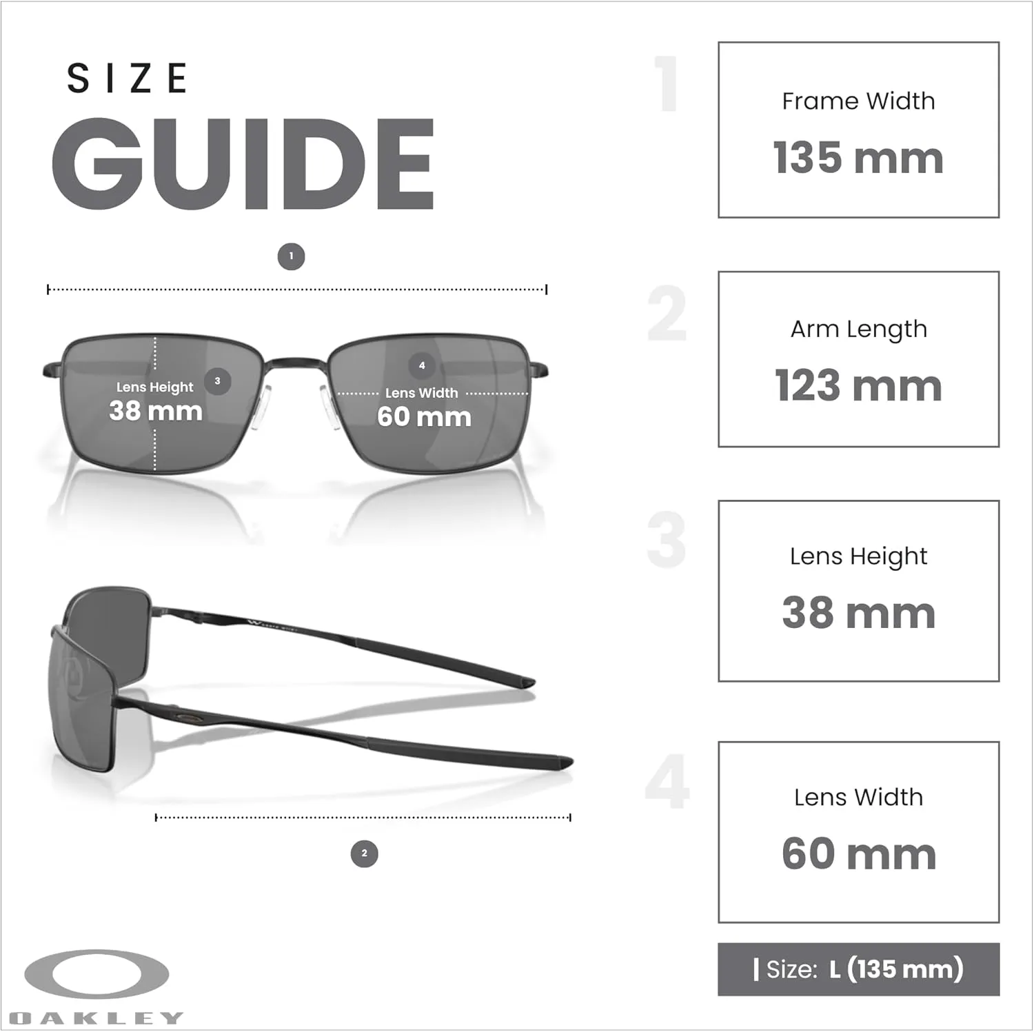 Oakley Square Wire OO4075 Rectangular Sunglasses For Men   BUNDLE Leash   Designer iWear Care Kit