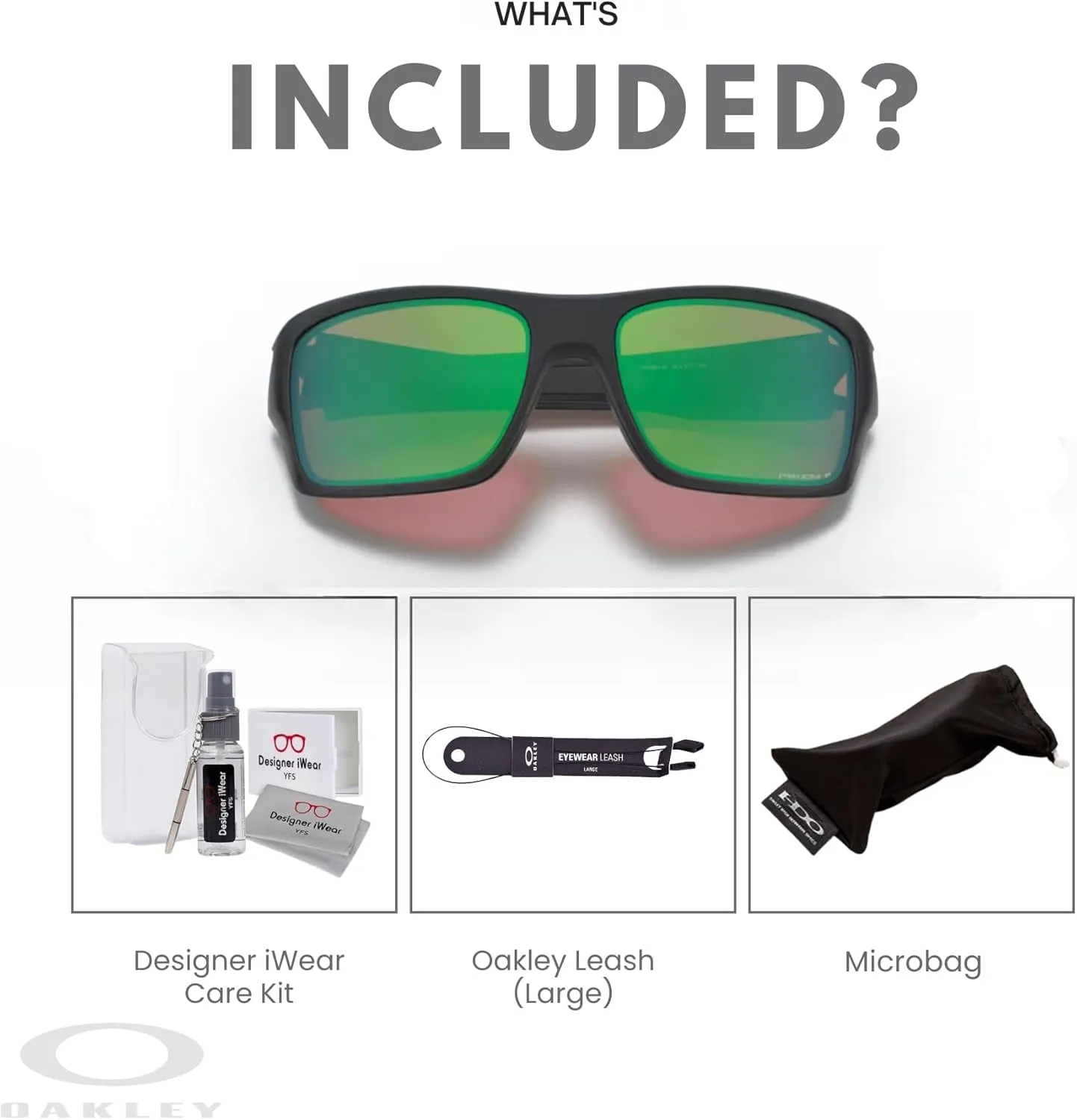 Oakley Turbine OO9263 Rectangular Sunglasses For Men  BUNDLE Leash   BUNDLE with Designer iWear Eyewear Kit
