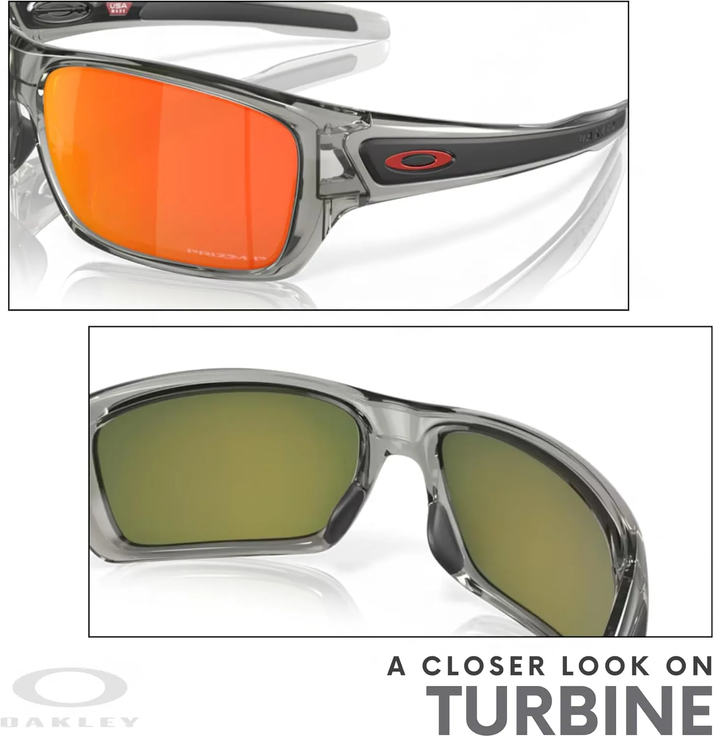 Oakley Turbine OO9263 Rectangular Sunglasses For Men  BUNDLE Leash   BUNDLE with Designer iWear Eyewear Kit