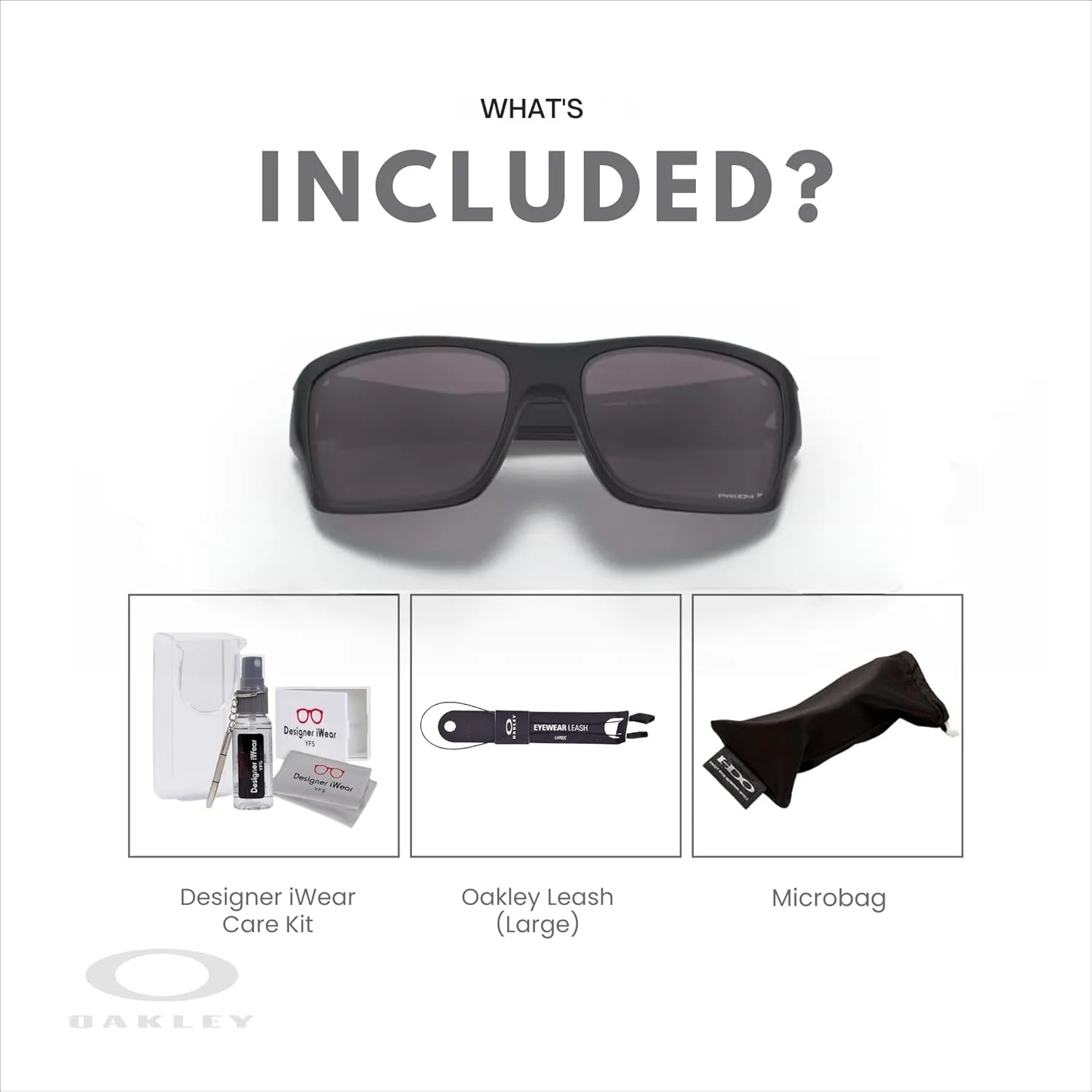 Oakley Turbine OO9263 Rectangular Sunglasses For Men  BUNDLE Leash   BUNDLE with Designer iWear Eyewear Kit