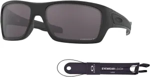 Oakley Turbine OO9263 Rectangular Sunglasses For Men  BUNDLE Leash   BUNDLE with Designer iWear Eyewear Kit