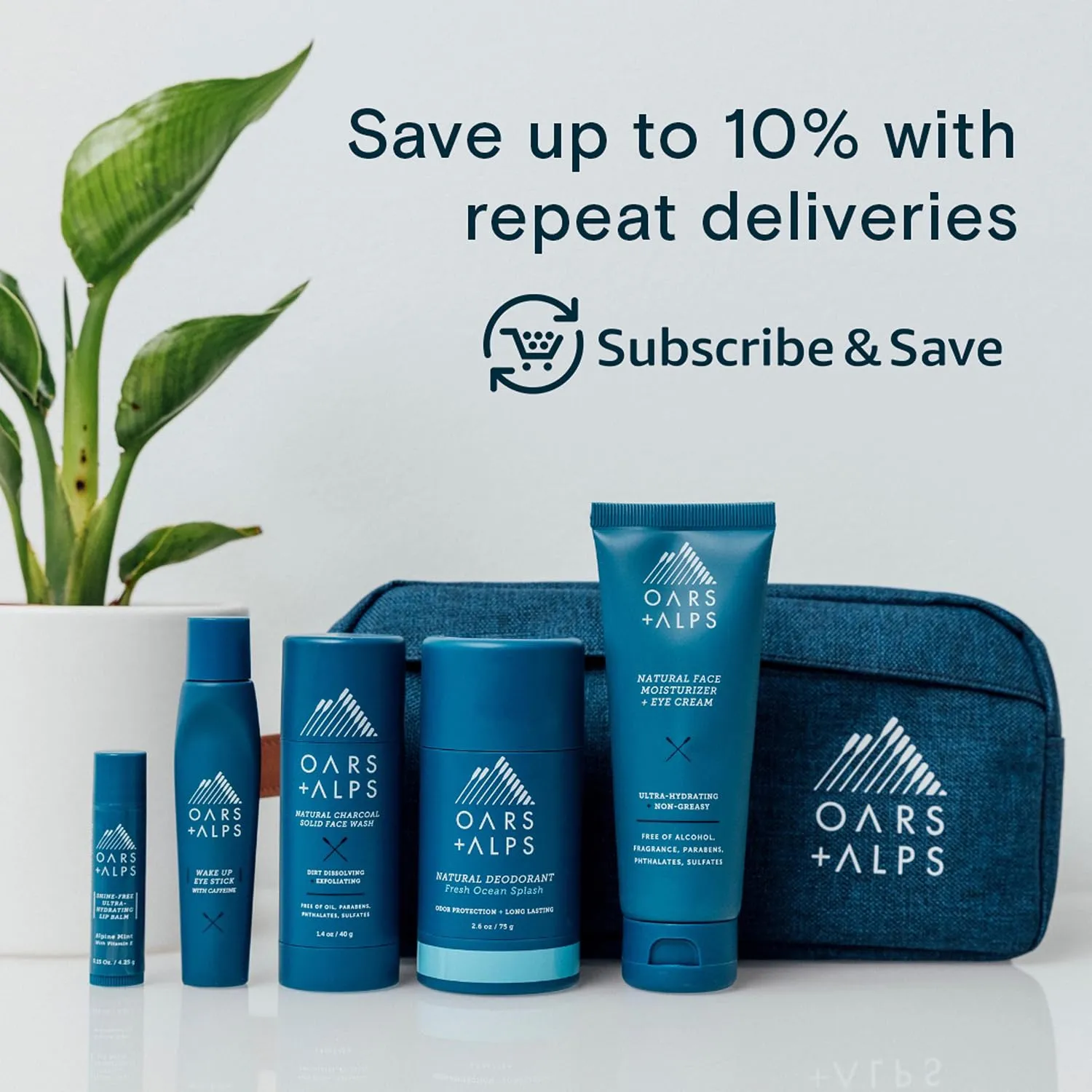 Oars   Alps Aluminum Free Deodorant for Men and Women, Dermatologist Tested and Made with Clean Ingredients, Vegan, Fresh Ocean Splash, 1 Pack, 2.6 Oz