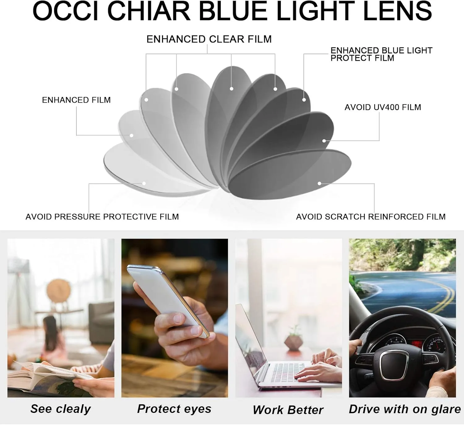 OCCI CHIARI Reading Glasses 1.0 Women's reader Designer Eyeglasses 100(1.0 1.25 1.5 1.75 2.0 2.25 2.5 2.75 3.0 3.5 4.0 5.0 6.0)