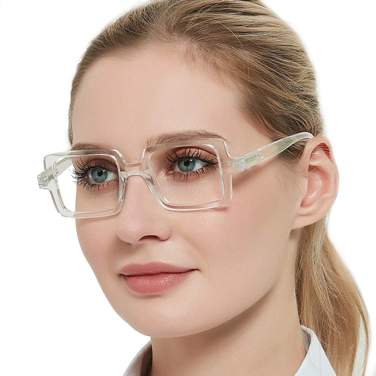 OCCI CHIARI Reading Glasses for Women Blue Light Blocker Clear Lens
