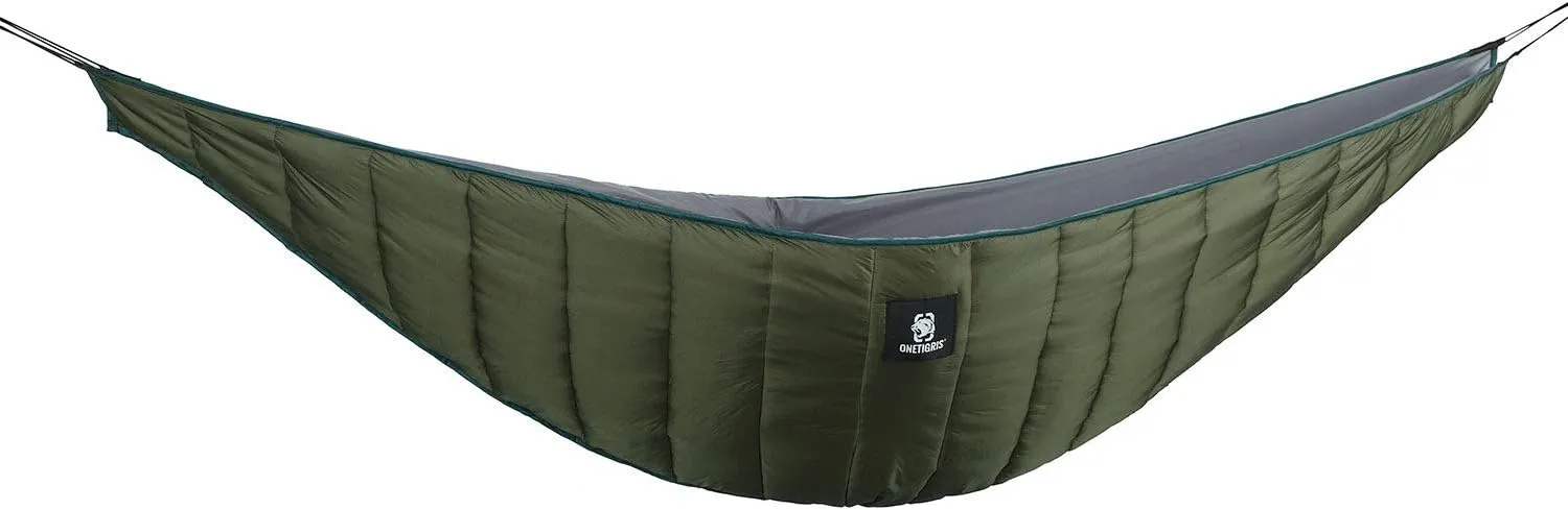 OneTigris Night Protector Ultralight Hammock Underquilt, Full Length Camping Quilt for Hammocks Warm 3-4 Seasons, Weighs only 28oz, Great for Camping Hiking Backpacking Traveling Beach
