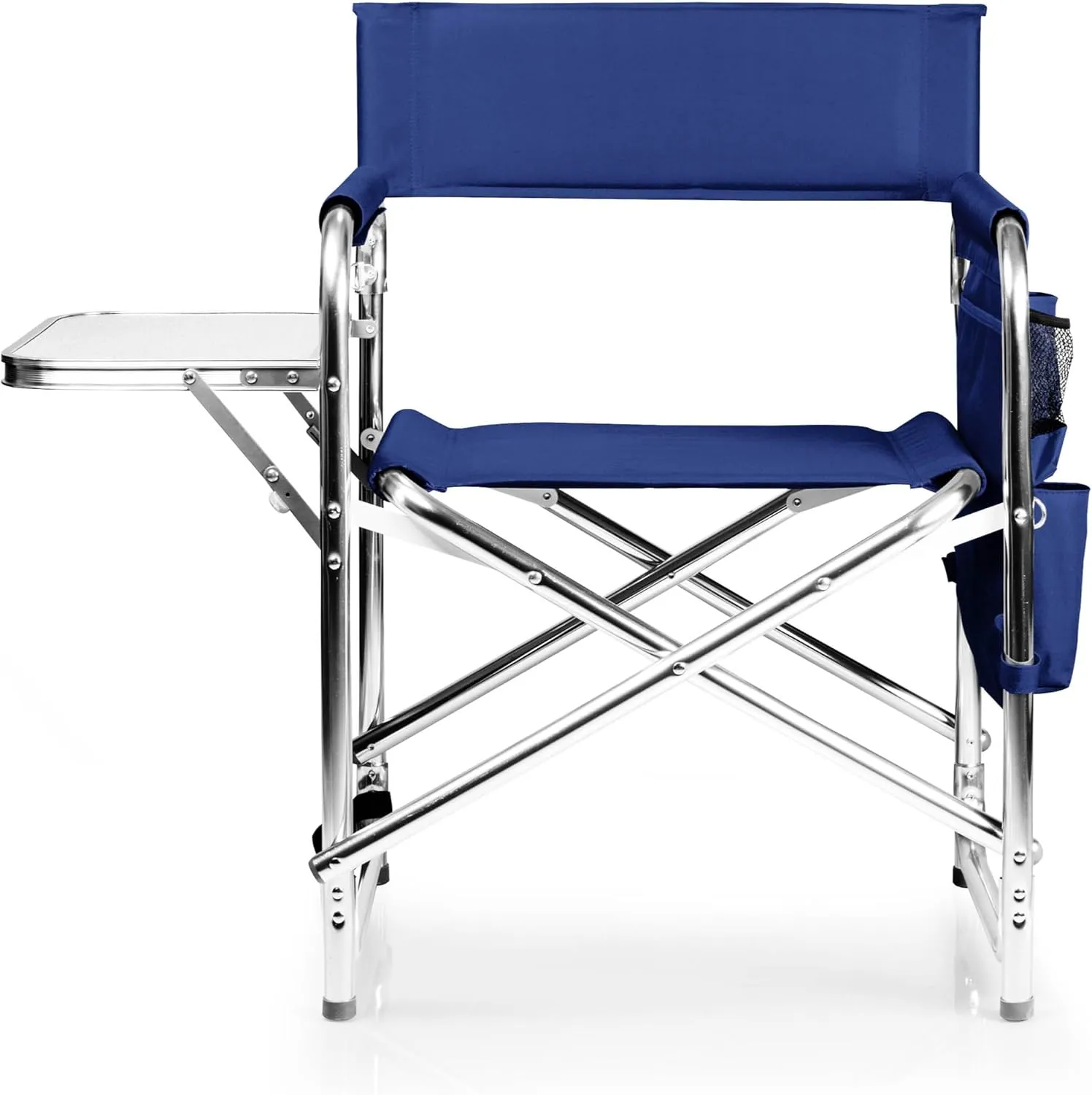 ONIVA - a Picnic Time brand - Sports Chair with Side Table, Beach Chair, Camp Chair for Adults, (Navy Blue)