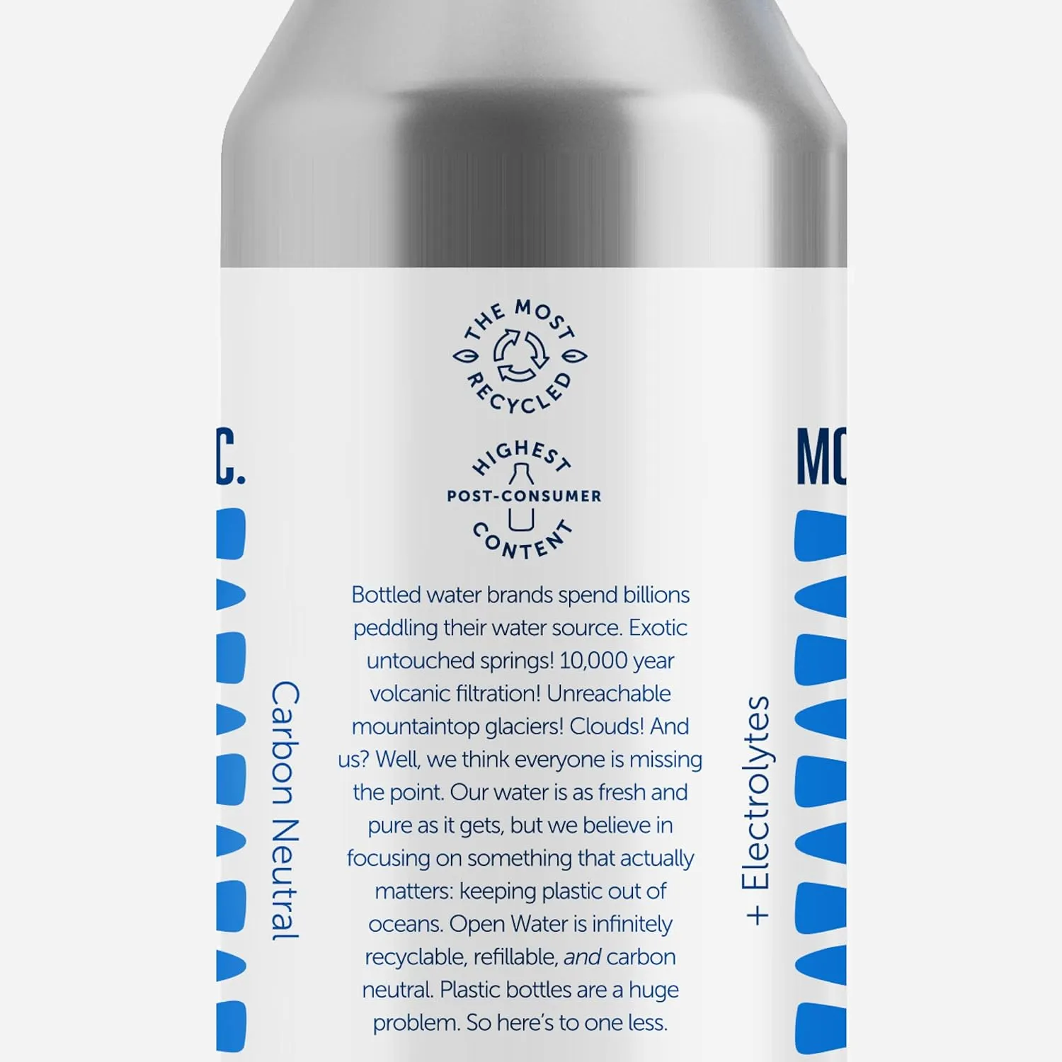 Open Water Still 16oz bottles (1 cases, 12 bottles) - Sustainable Aluminum Bottled Still Water With Electrolytes - 7.0 pH Balanced BPA-Free Ultra-Purified Water