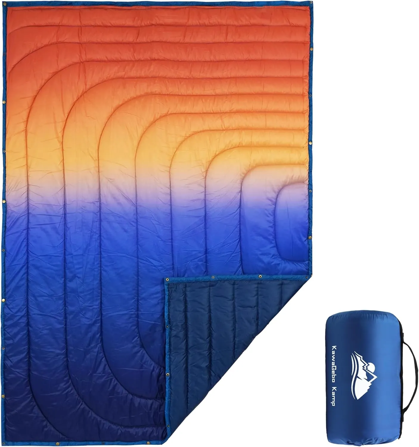 Outdoor Puffy Camping Blanket, Lightweight Windproof Warm Stadium Blanket, Packable Travel Camping Quilt for Cold Weather, Hiking, Backpacking, Sleeping, Hammock, Adventure 78"x 56"