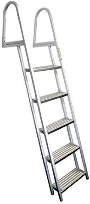 Pactrade Marine Pontoon Boat 5 Step Dock Ladder Aluminum Removable Boarding Ladder Capacity 300lbs