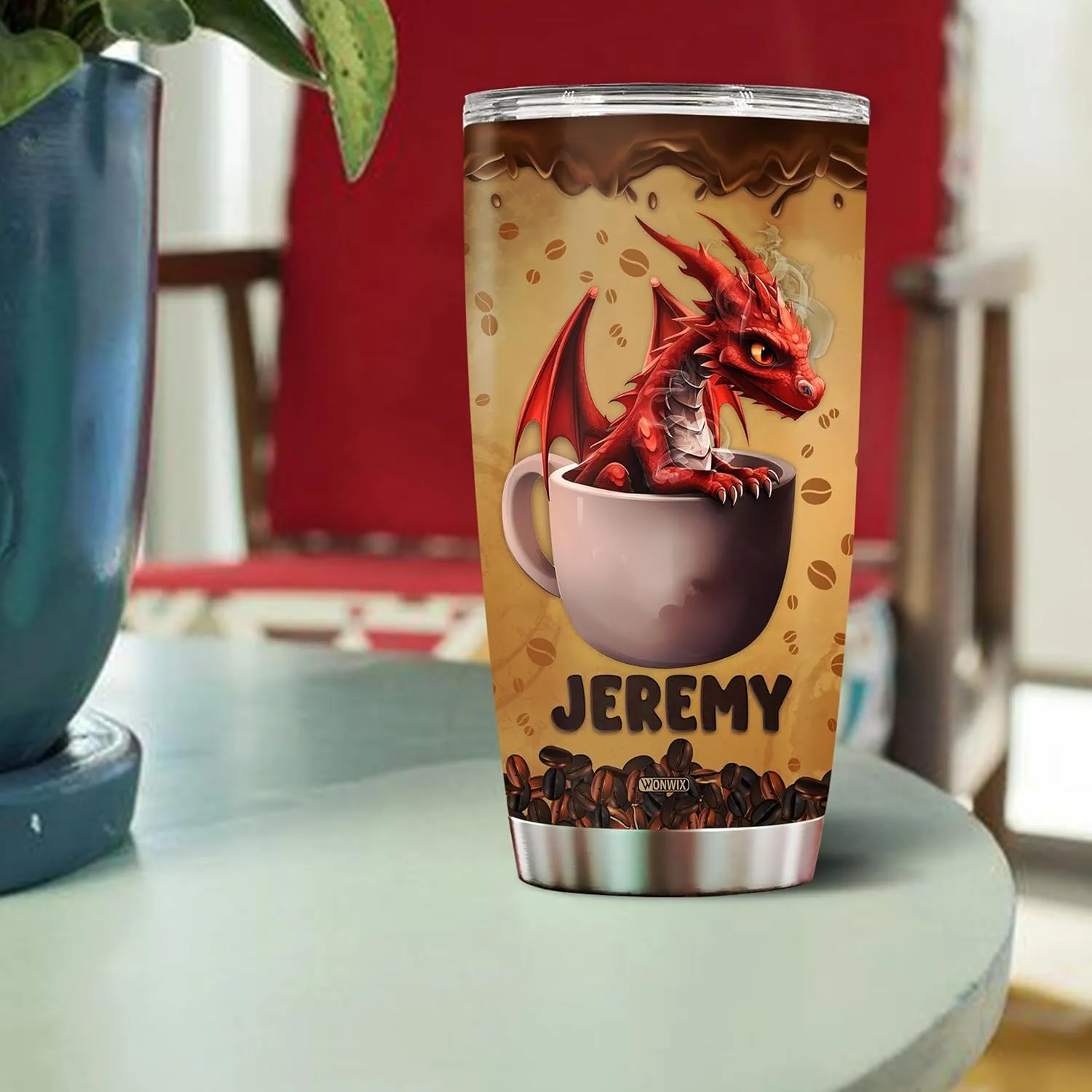 Personalized Dragon Tumbler Gifts for Women Insulated Stainless Steel 20oz With Lid Travel Cup Coffee Mug Water Bottle Gift for Dragons Lovers Her Girl Friends
