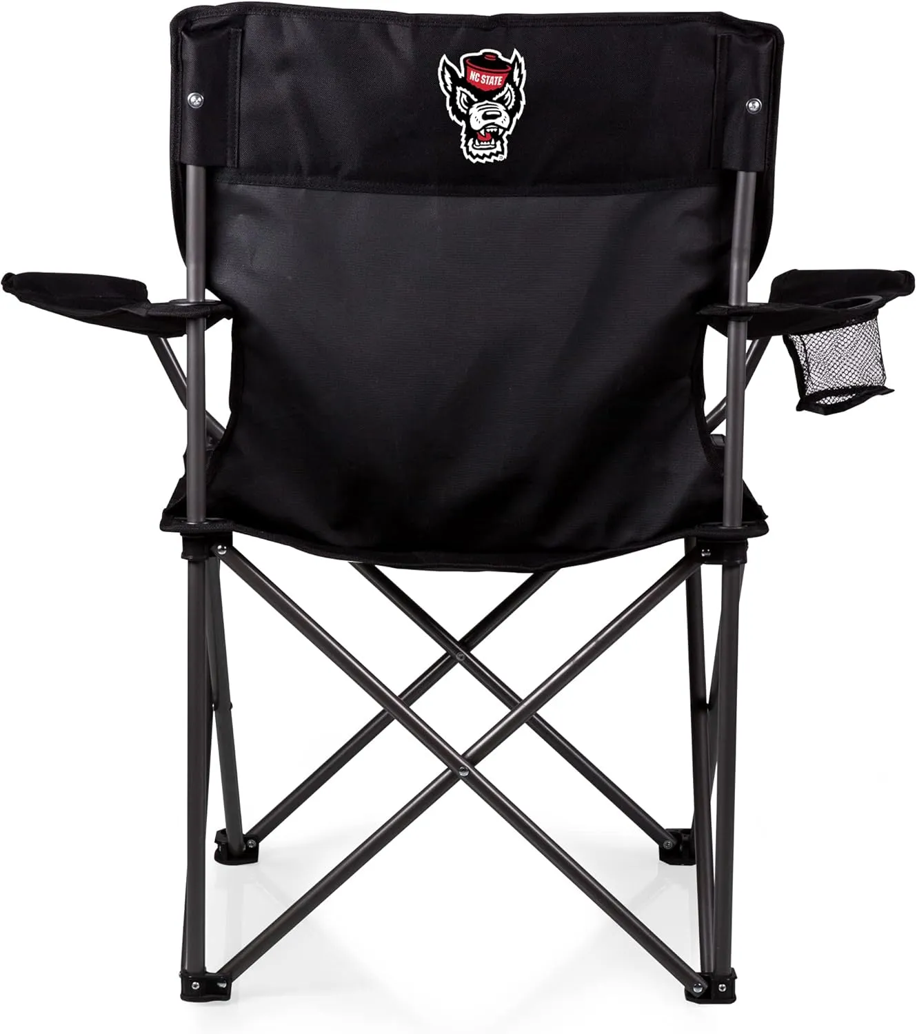PICNIC TIME NCAA PTZ Camp Chair, Picnic Chair, Beach Chair with Carrying Bag, (Black)