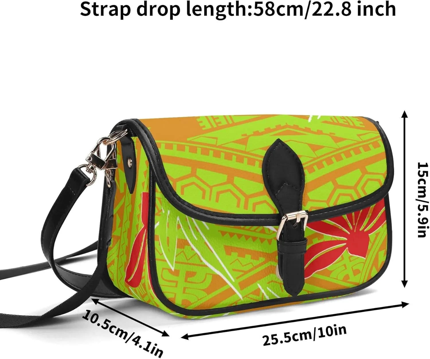 Polynesian Print Vintage Art Design Custom Women'S Crossbody Bag Small Square Bag Portable Fashion Women'S Bag