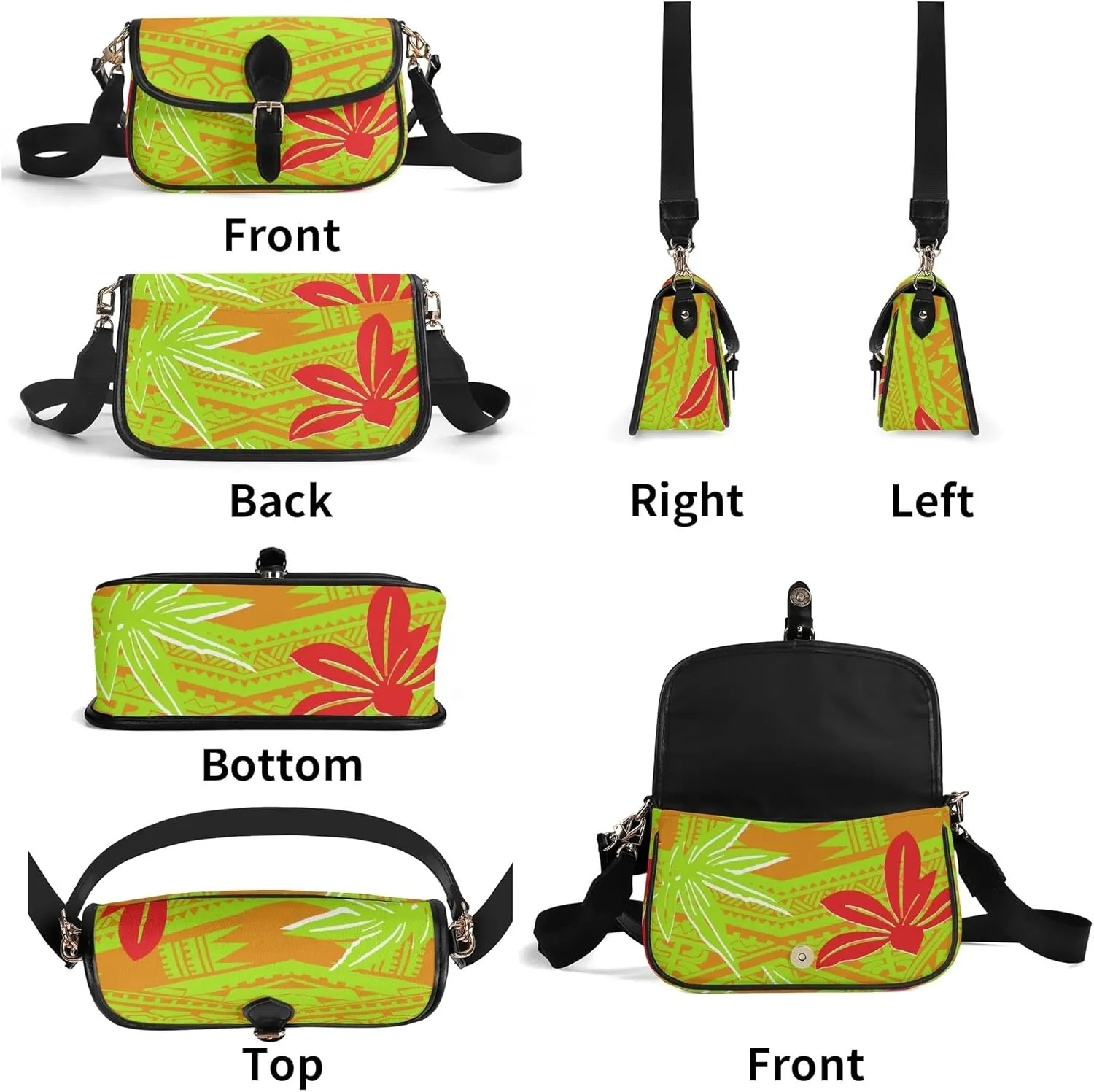 Polynesian Print Vintage Art Design Custom Women'S Crossbody Bag Small Square Bag Portable Fashion Women'S Bag