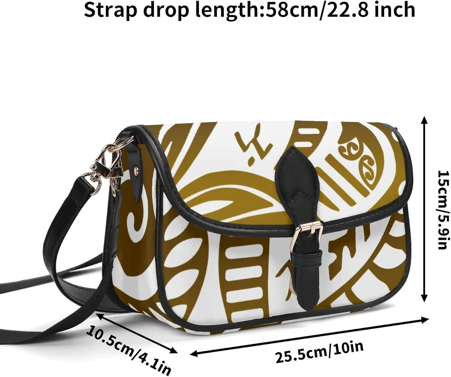 Polynesian Print Vintage Art Design Custom Women'S Crossbody Bag Small Square Bag Portable Fashion Women'S Bag
