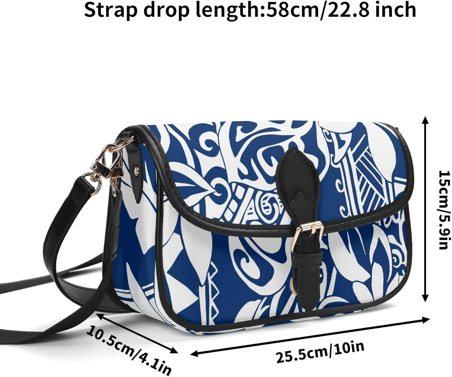 Polynesian Retro Art Women'S Crossbody Bag Portable Stylish Women'S Bag Samoan Print Custom Crossbody Bag Pattern