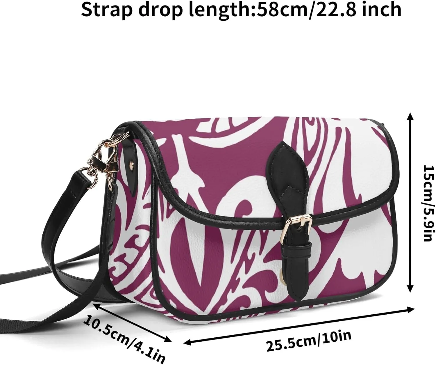 Polynesian Retro Art Women'S Crossbody Bag Portable Stylish Women'S Bag Samoan Print Custom Crossbody Bag Pattern