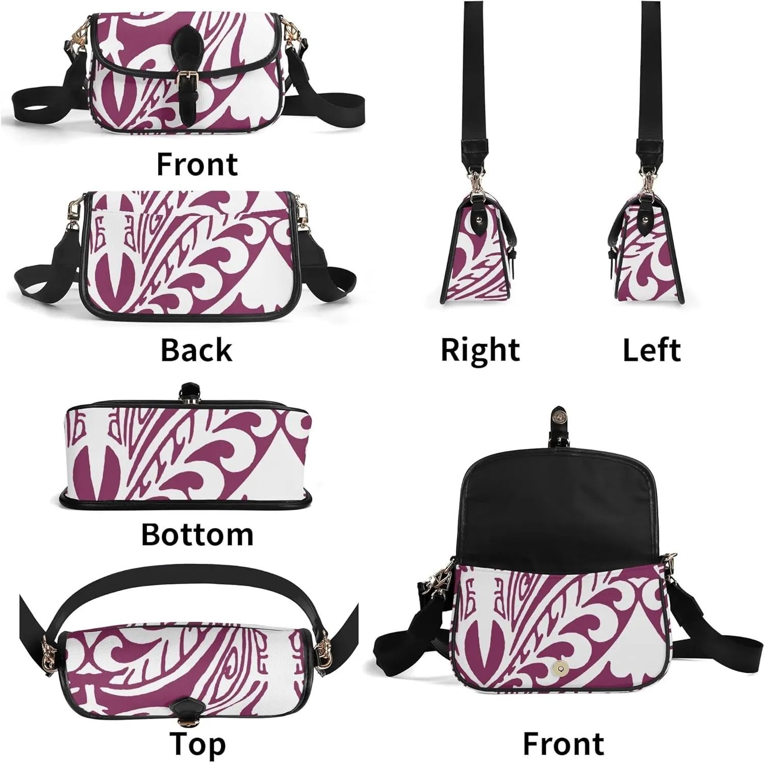 Polynesian Retro Art Women'S Crossbody Bag Portable Stylish Women'S Bag Samoan Print Custom Crossbody Bag Pattern
