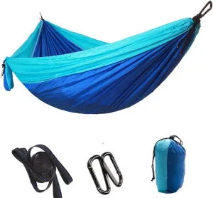 Portable Camping Hammock, Lightweight Nylon Hammock, Double Durable Breathable Quick-Drying Outdoor Backpacking Hiking Garden Yard -B 300x200cm