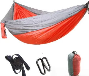 Portable Camping Hammock, Lightweight Nylon Hammock, Double Durable Breathable Quick-Drying Outdoor Backpacking Hiking Garden Yard -D 300x200cm