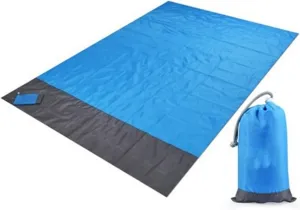 Portable Foldable Mat Outdoor Camping Floor Mats Ultralight Rainproof Beach Blanket Picnic Rug Travel Mat Hiking Camp Bed (Color : Blue, Size : Multiplayer)