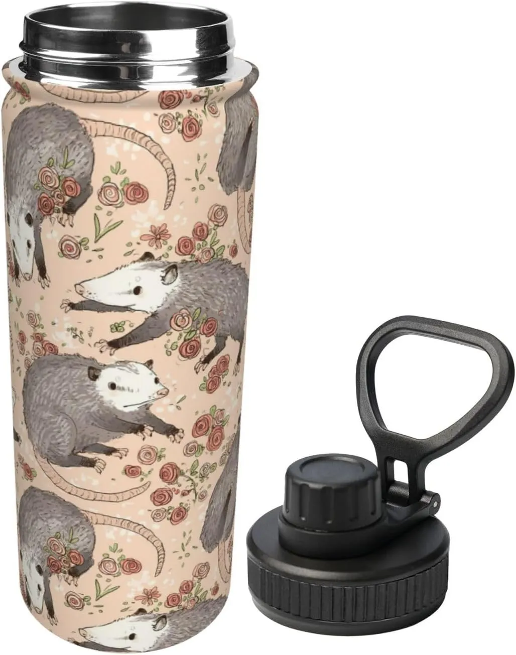 Possum Gifts Thermos Possum Water Bottle 18 Oz Stainless Steel Stainless Steel Vacuum Insulated Bottle Leak Proof Cup For Hot Or Cold Drinks