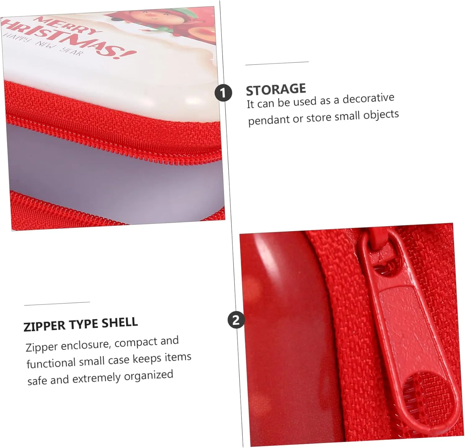 PRETYZOOM 12 Pcs Christmas Tin Box Coin Storage Pouch Portable Storage Bag Christmas Coin Bag Holiday Small Wallet Christmas Coin Purse Holiday Candy Bag Child Zipper Iron Earphone Bag