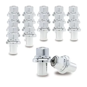 Prime Sleeve Wheel Nuts M22x1.5 Chrome for Heavy Duty Truck, Semi Truck, Trailer or Bus Fit Dual or Rear Alcoa Aluminum Wheels with Hub Piloted & Bolt Hole : 26mm -Pack of 20