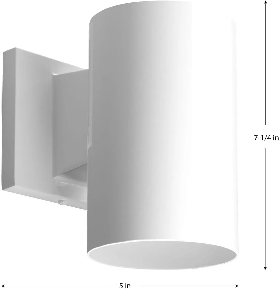 Progress Lighting P5712-30 5in Cylinder Modern Outdoor Wall Lantern Light, 7-1/4 Inch Tall, White