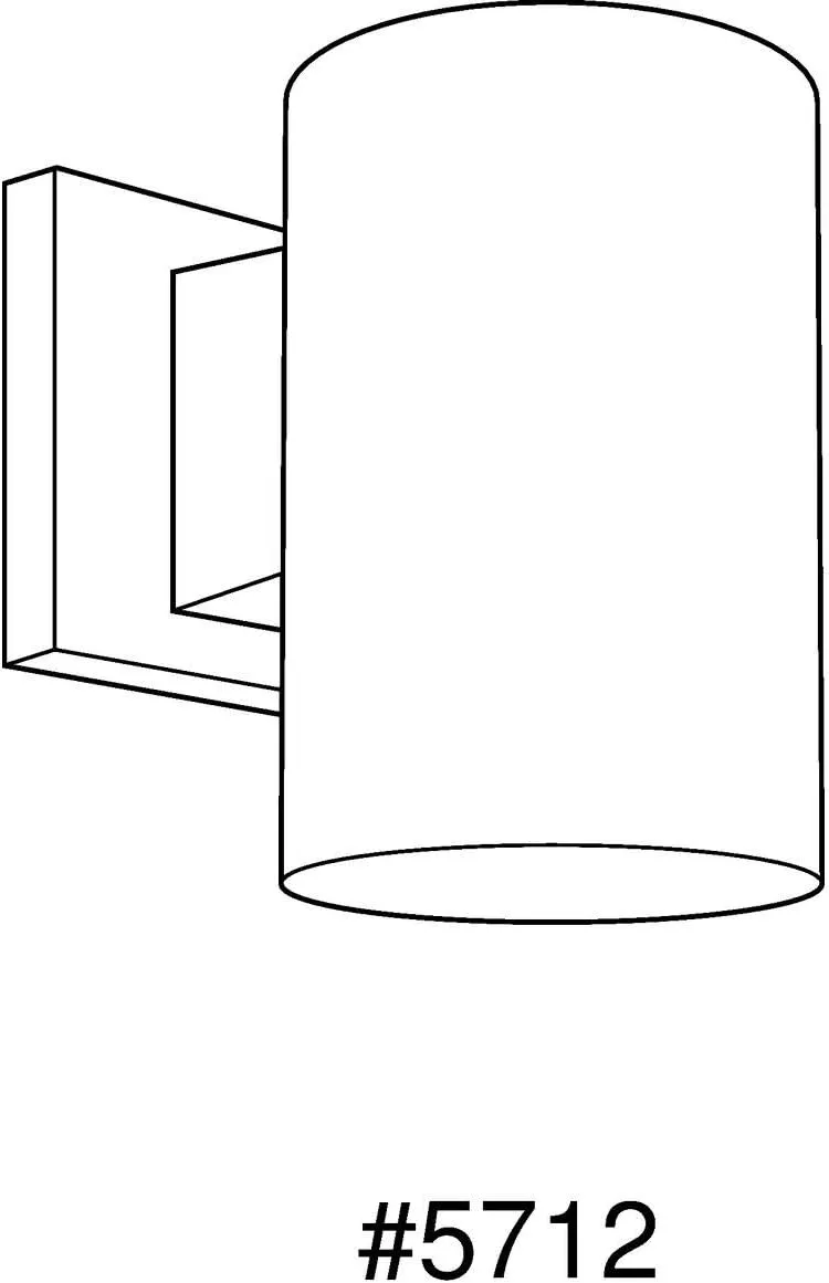 Progress Lighting P5712-30 5in Cylinder Modern Outdoor Wall Lantern Light, 7-1/4 Inch Tall, White