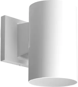 Progress Lighting P5712-30 5in Cylinder Modern Outdoor Wall Lantern Light, 7-1/4 Inch Tall, White