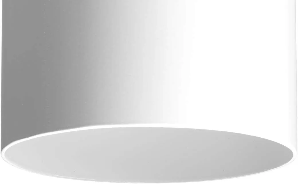 Progress Lighting P5712-30 5in Cylinder Modern Outdoor Wall Lantern Light, 7-1/4 Inch Tall, White