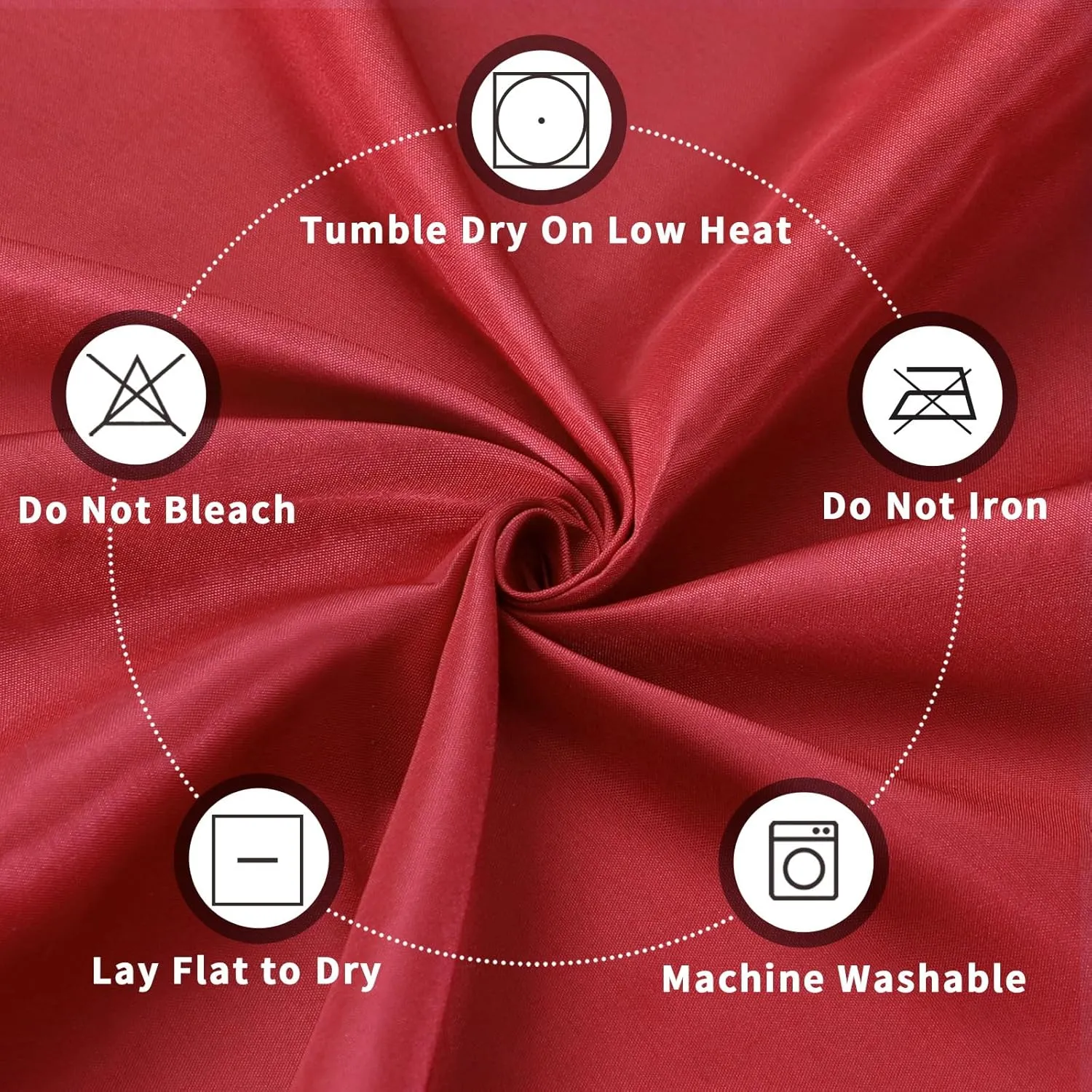 PureFit 6 Pack Red Table Cloths 60 x 126 Inch, Stain and Wrinkle Resistant Table Linen for 6 Ft Rectangle Table, Polyester Table Covers for Dining Table, Wedding, Party, Banquet and Camping