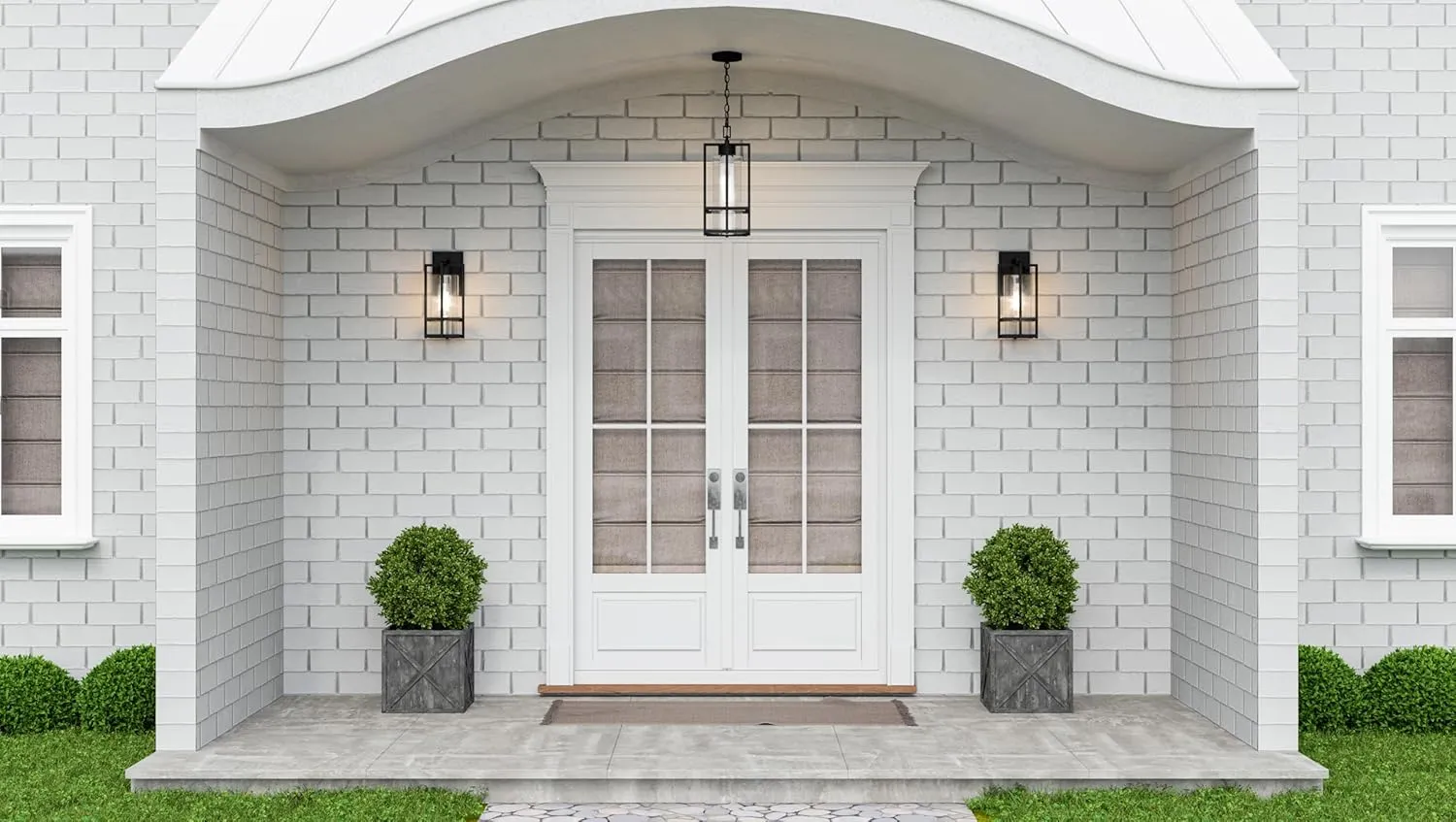 Quoizel Damien Outdoor Wall Lantern, Coastal Armour 12.25 Inch 1-Light Earth Black Wall Sconce, Clear-Seeded Glass Exterior Wall Lantern Fixture, Outside Lights for Patio, Porch, Garage or Yard
