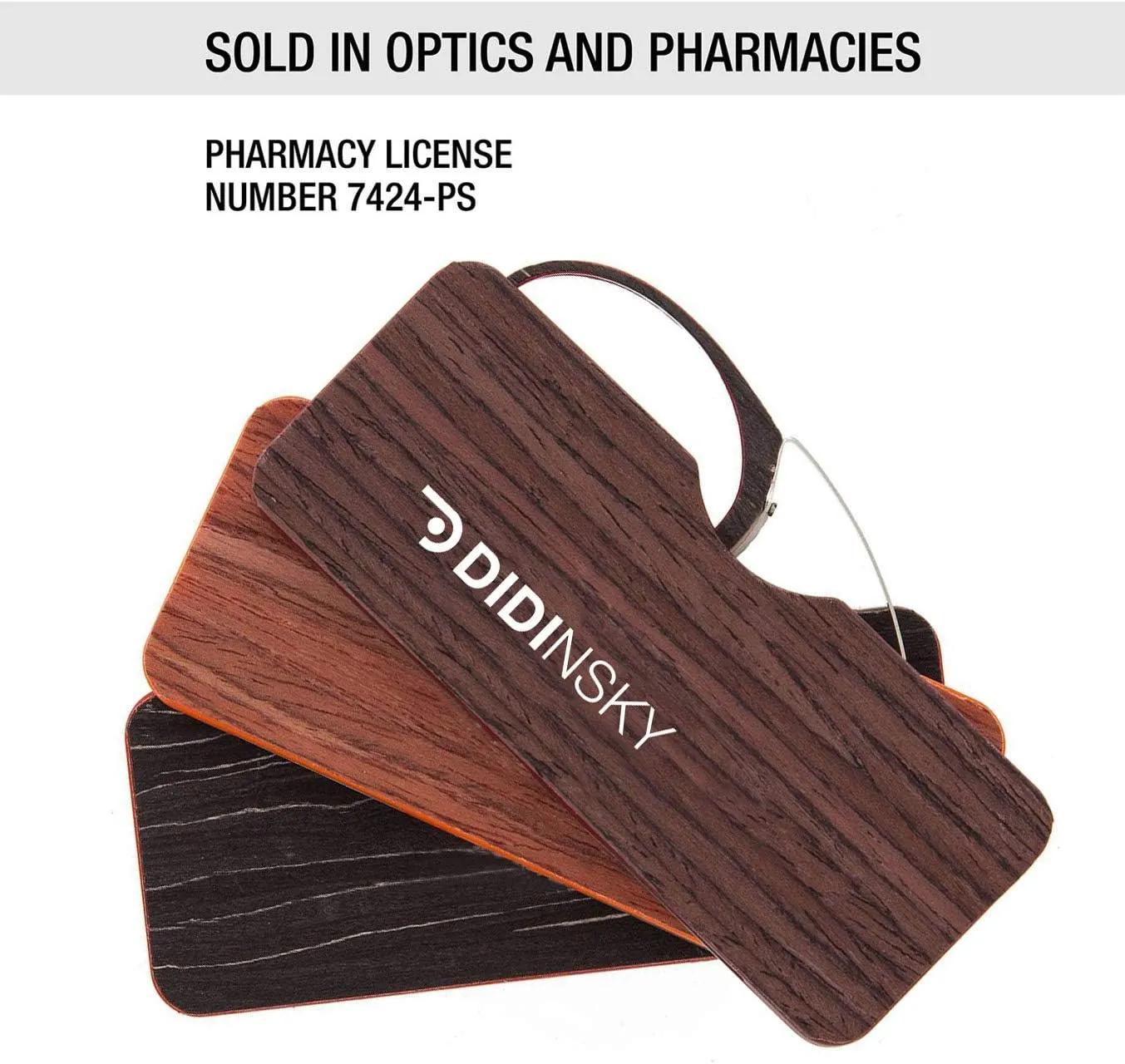 Reading Glasses for Men and Women. Armless Magnifying Glasses with wood design