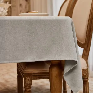 Rectangle Tablecloth Fuzzy Touch Linen Waterproof and Wrinkle Resistant Oblong Decorative Table Cloth for Dining Kitchen Party Buffet (Beige, 57x118 Inch)